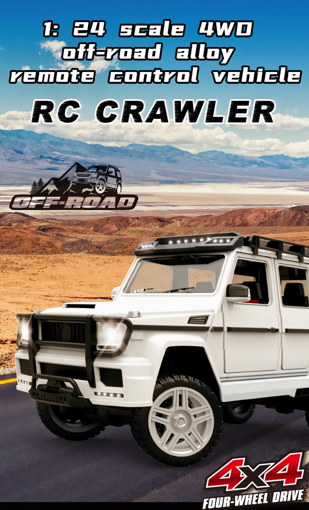 SG Pine Forest 2401 RTR 1/24 2.4G 4WD RC Car Mini Crawler LED Light Alloy Shell Off-Road Truck - Grey