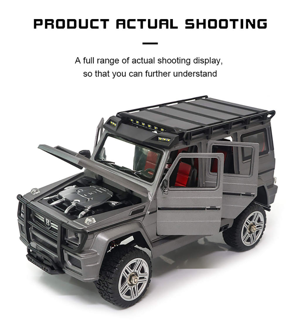 SG Pine Forest 2401 RTR 1/24 2.4G 4WD RC Car Mini Crawler LED Light Alloy Shell Off-Road Truck - Grey