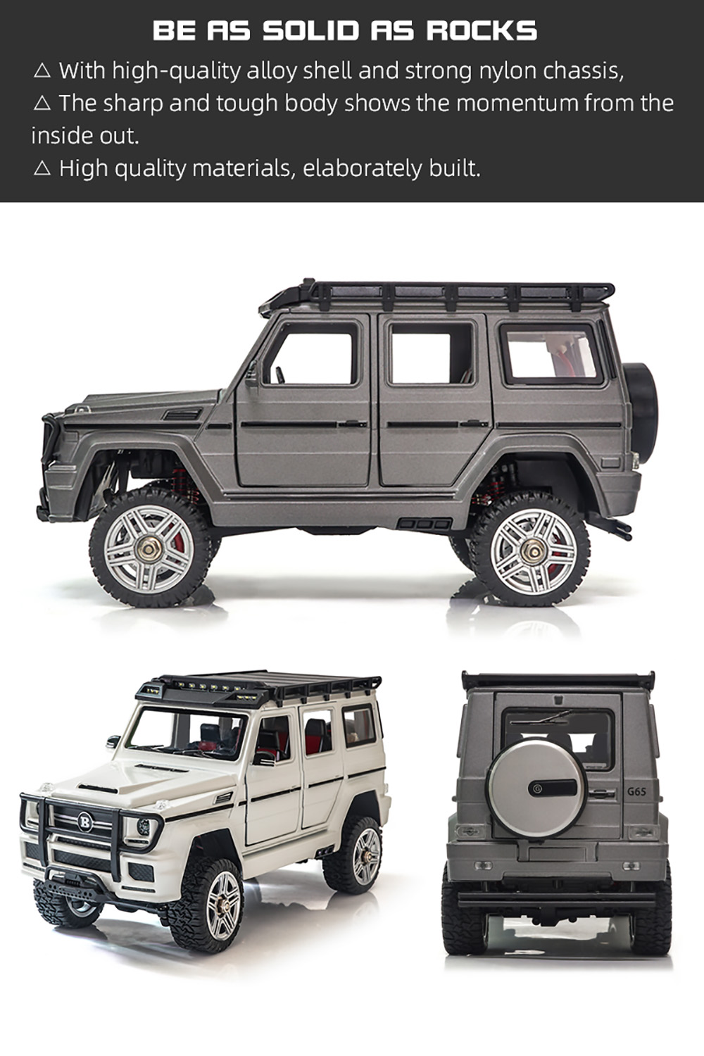 SG Pine Forest 2401 RTR 1/24 2.4G 4WD RC Car Mini Crawler LED Light Alloy Shell Off-Road Truck - Grey