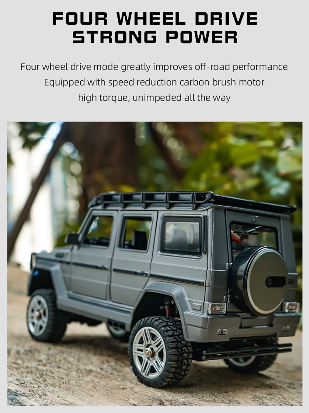 SG Pine Forest 2401 RTR 1/24 2.4G 4WD RC Car Mini Crawler LED Light Alloy Shell Off-Road Truck - Grey