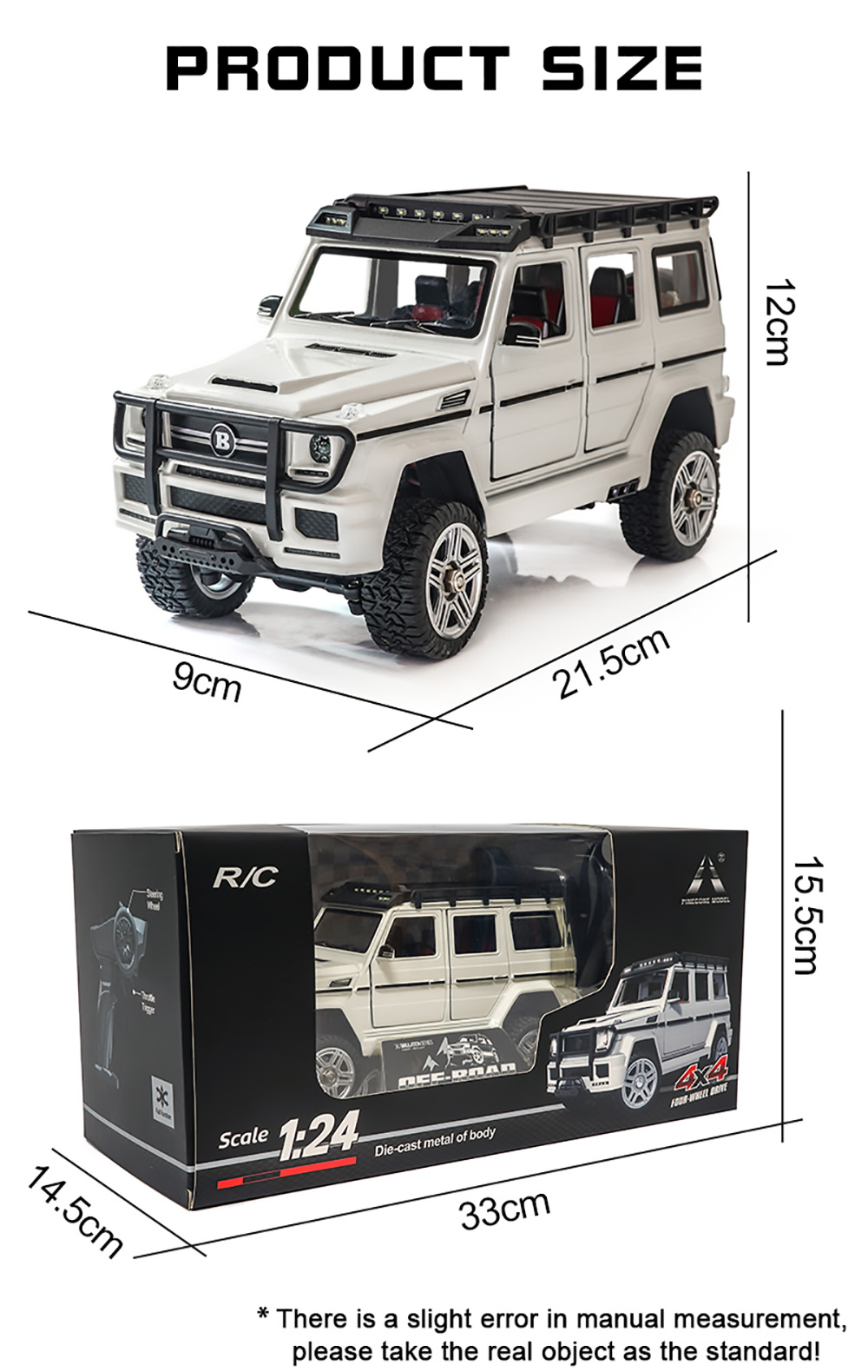 SG Pine Forest 2401 RTR 1/24 2.4G 4WD RC Car Mini Crawler LED Light Alloy Shell Off-Road Truck - White