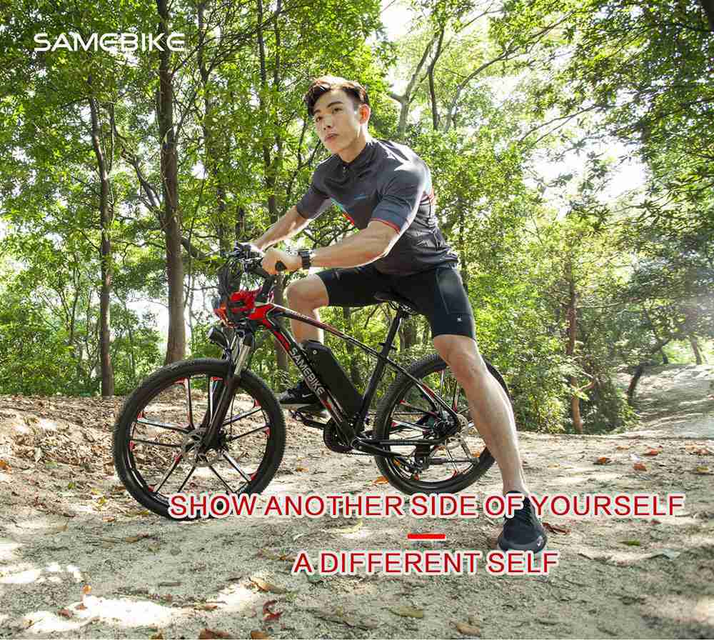 SAMEBIKE MY-SM26 8Ah 350W 48V 26inch Electric Bike 30km/h Top Speed 80km Mileage Range Max Load 150kg - Black