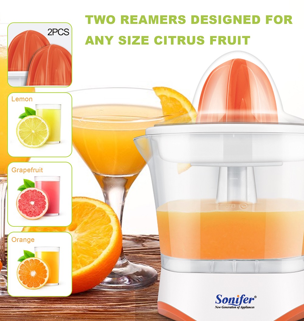 Sonifer SF5514 25W Electric Juicer Machine, 1L Hand Press Citrus Juicer Maker Extractor Lemon Pomegranate Fruit Squeezer