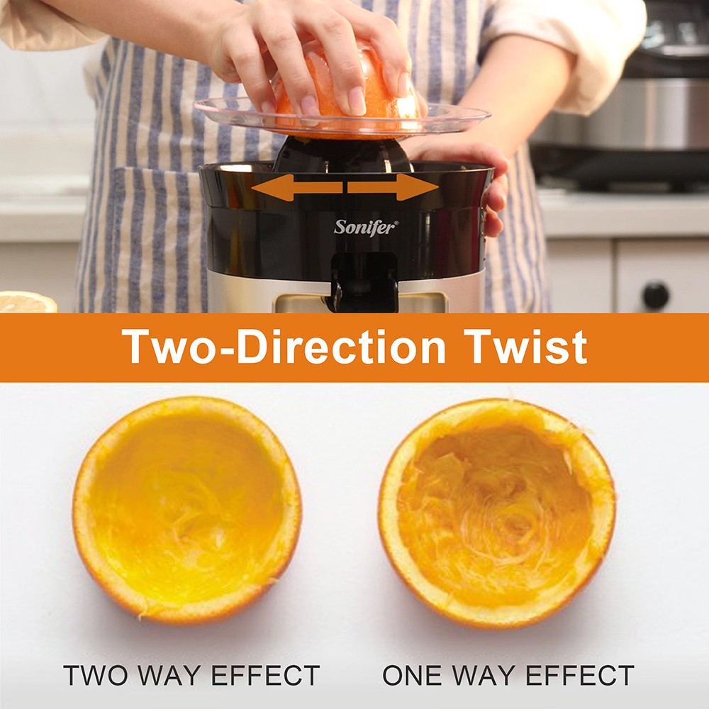 Sonifer SF5517 30W Electric Juicer Machine, Hand Press Citrus Juicer Maker Extractor, Lemon Orange Fruit Squeezer