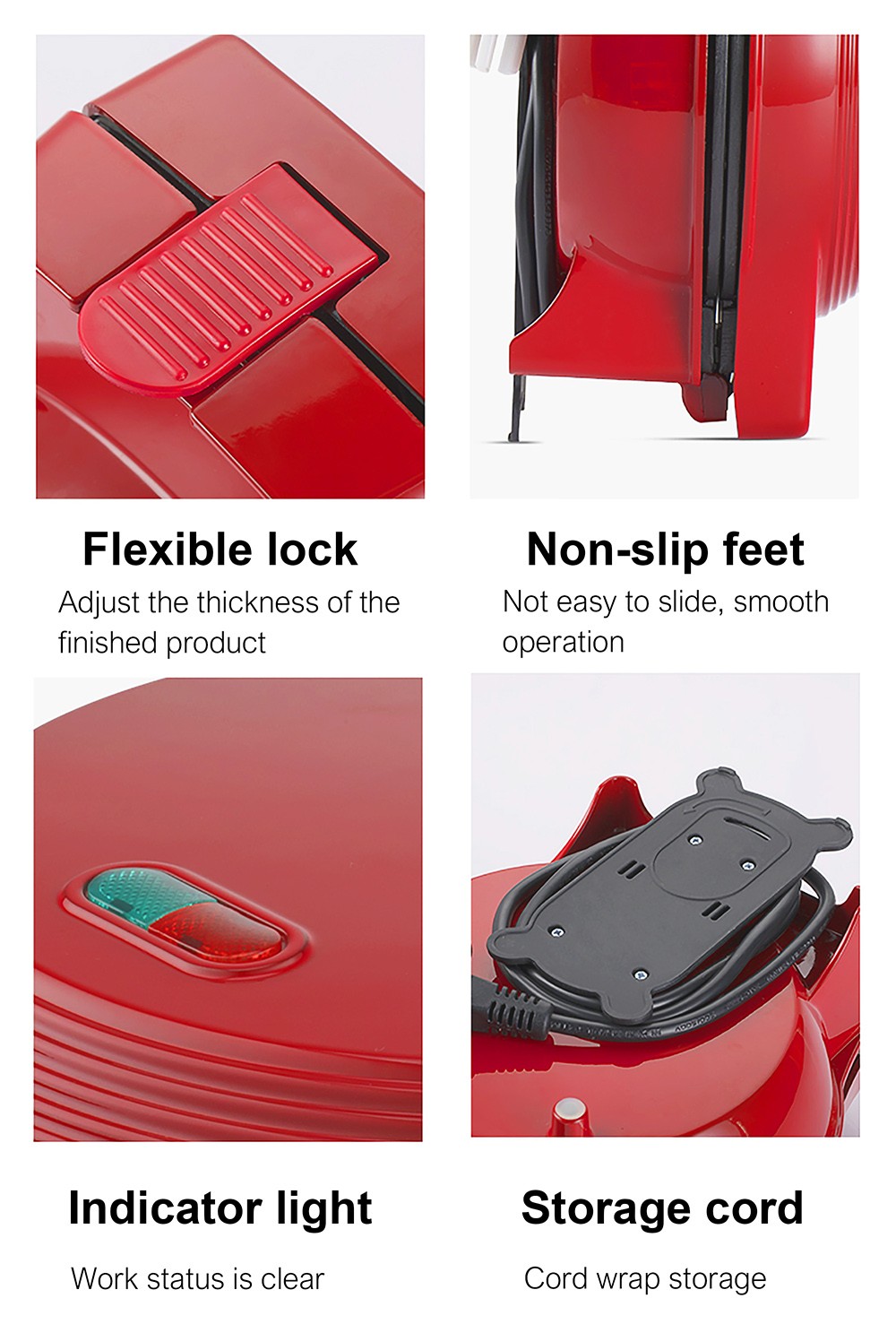 Sonifer SF6083 1000W Electric Waffle Maker, 3-in-1 Waffle Donuts Omelet Plates, Non-stick Coating Breakfast Machine