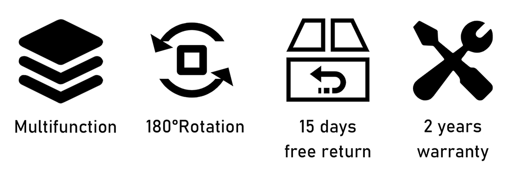 Sonifer SF6093 800W Electric Waffle Maker, 7-in-1 Cake Donuts Panini Churros Barbecue Plate 180 Degree Rotatable Machine