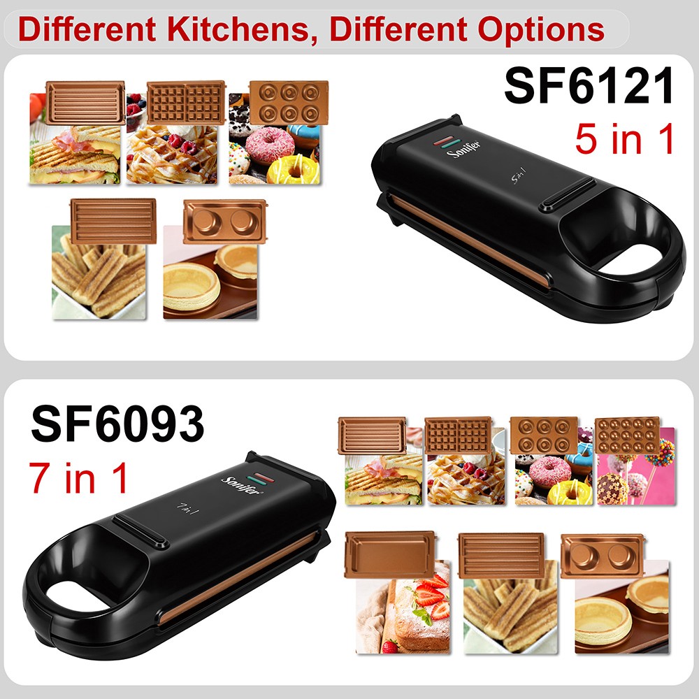 Sonifer SF6093 800W 7in1 Electric Waffle Maker