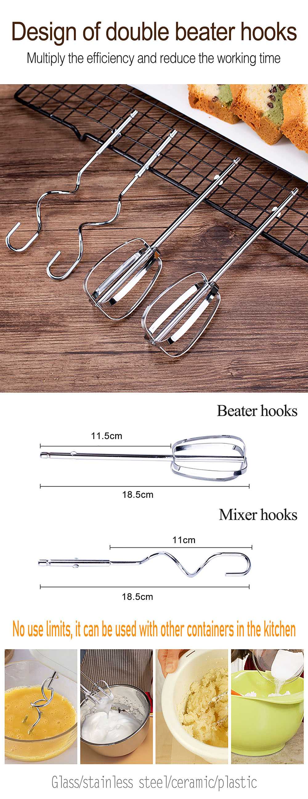 Sonifer SF7023 500W Electric Whisk Egg Beaters