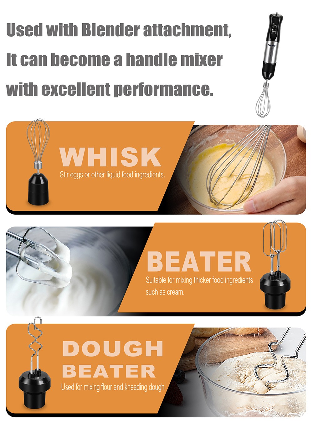 Sonifer SF8086 800W Electric Food Mixer Juicer