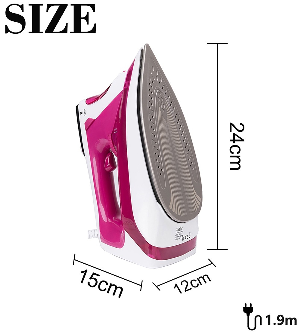 Sonifer SF9025 2400W Clothes Steam Iron with LCD Display, Household Fabric Electric Iron, 11 Selectable Ironing Programs