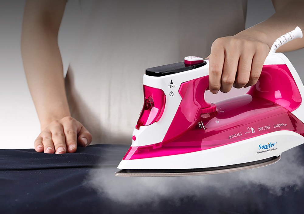 Sonifer SF9025 2400W Clothes Steam Iron with LCD Display, Household Fabric Electric Iron, 11 Selectable Ironing Programs