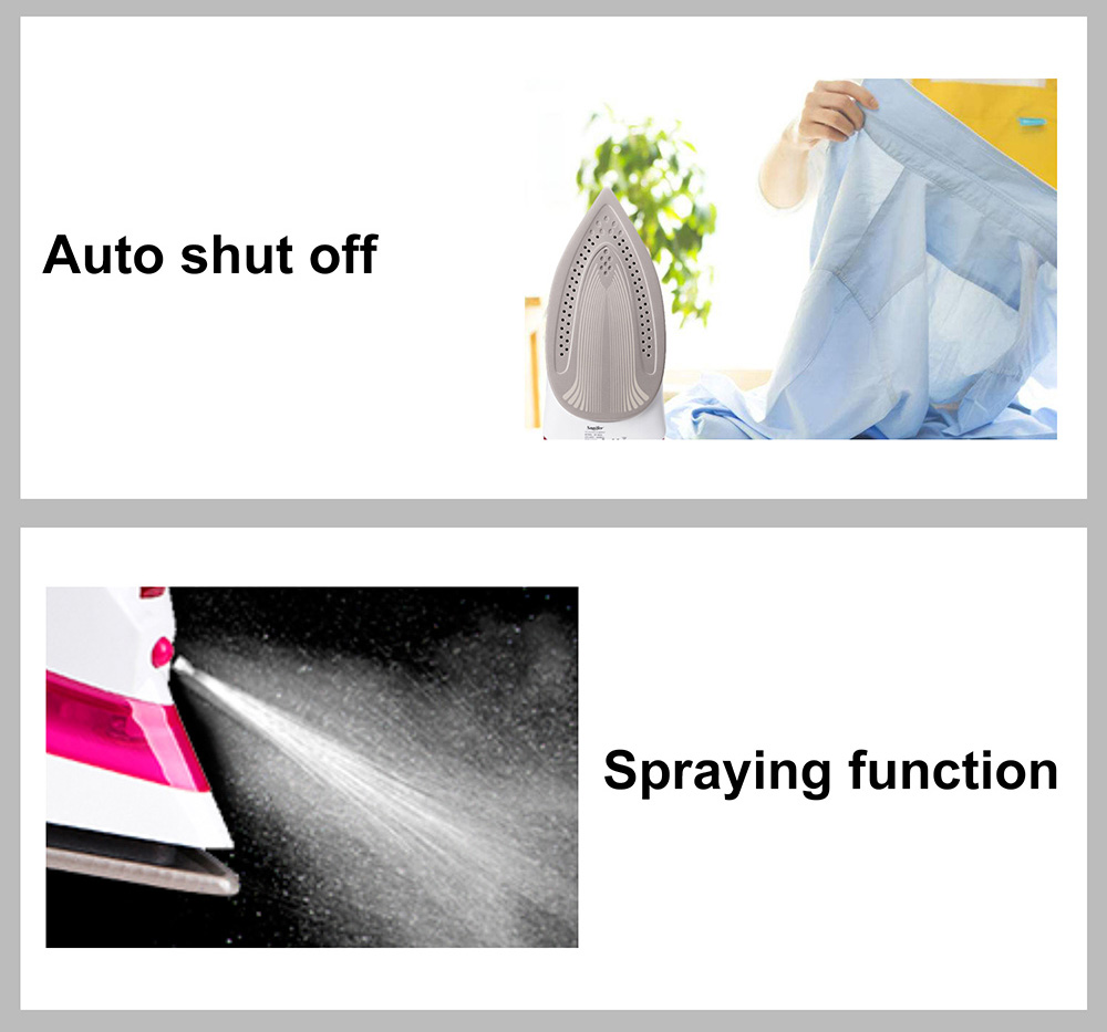 Sonifer SF9025 2400W Clothes Steam Iron with LCD Display, Household Fabric Electric Iron, 11 Selectable Ironing Programs