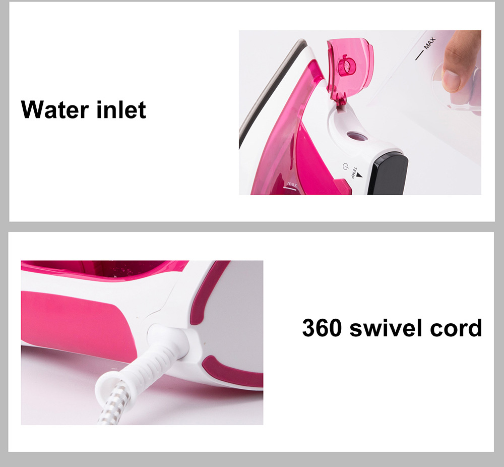 Sonifer SF9025 2400W Clothes Steam Iron with LCD Display, Household Fabric Electric Iron, 11 Selectable Ironing Programs