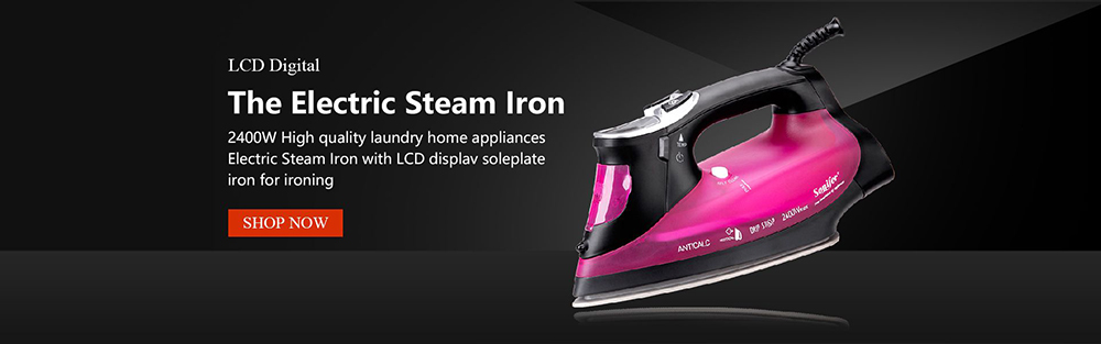 Sonifer SF9034 1600W Clothes Electric Iron, Ceramic Soleplate, Fabric Steam Iron, 160ml Water Tank, Vertical Fast Heat