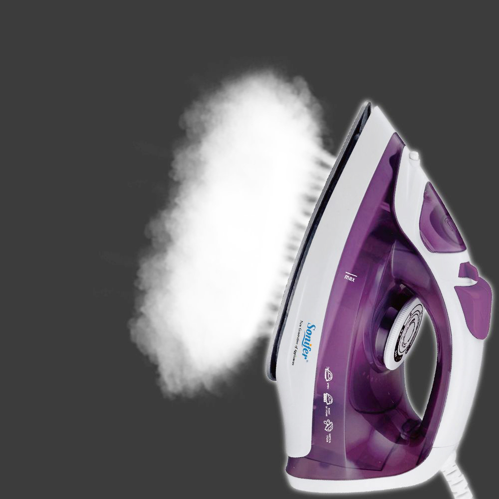 Sonifer SF9034 1600W Clothes Electric Iron, Ceramic Soleplate, Fabric Steam Iron, 160ml Water Tank, Vertical Fast Heat