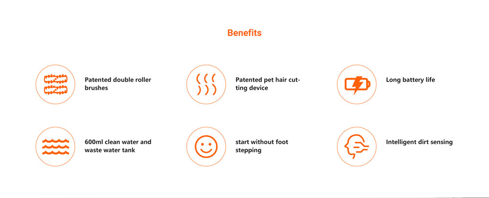 Uwant X100 Handheld Cordless Wet Dry Vacuum Cleaner, Self-cleaning, Intelligent Dirt Sensing, Dual Roller Brush, 600ml Water Tank, 4000mAh, 50min Run Time