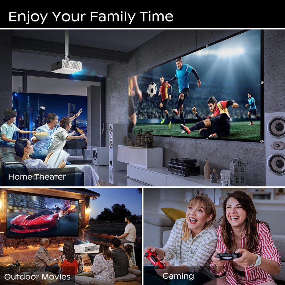 VIVIBRIGHT F30 Pro WiFi Projector LCD+LED Full HD 1920 x 1080P, 4800 Lumen LED, Game Video Projector for Home & Office