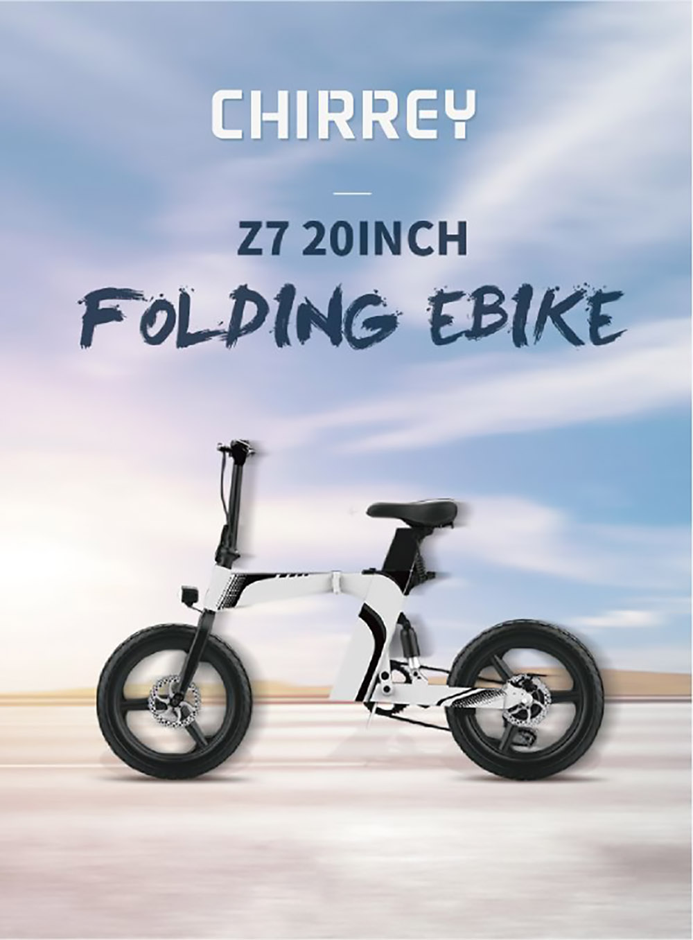 Elektrobicykel Z7 250W bezkefový motor 36V 8Ah batéria 20'' pneumatiky, max. rýchlosť 25km/h, dojazd 30-40km, zaťaženie 120kg - modrý