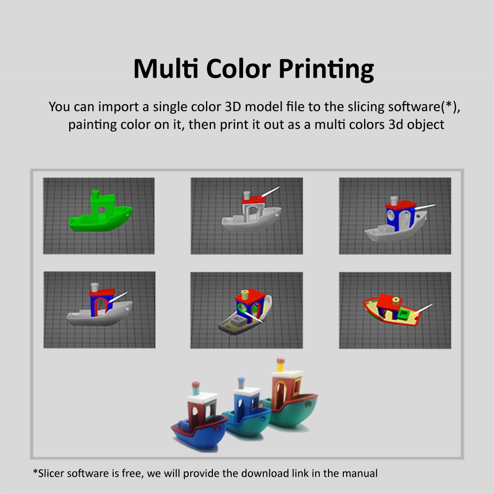 Zonestar Z9V5Pro MK4 4 Extruders 3D Printer, 4 Color Mixing, Auto Leveling, 32 Bit Control Board, Resume Printing, TFT-LCD, 300x300x400mm