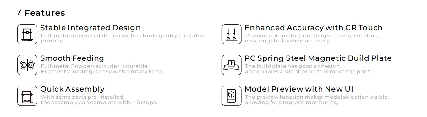 Creality Ender-3 V2 Neo 3D Printer, CR Touch Auto-leveling, Full-Metal Bowden Extruder, 4.3inch Color Screen, 32Bit Mainboard, 220*220*250mm