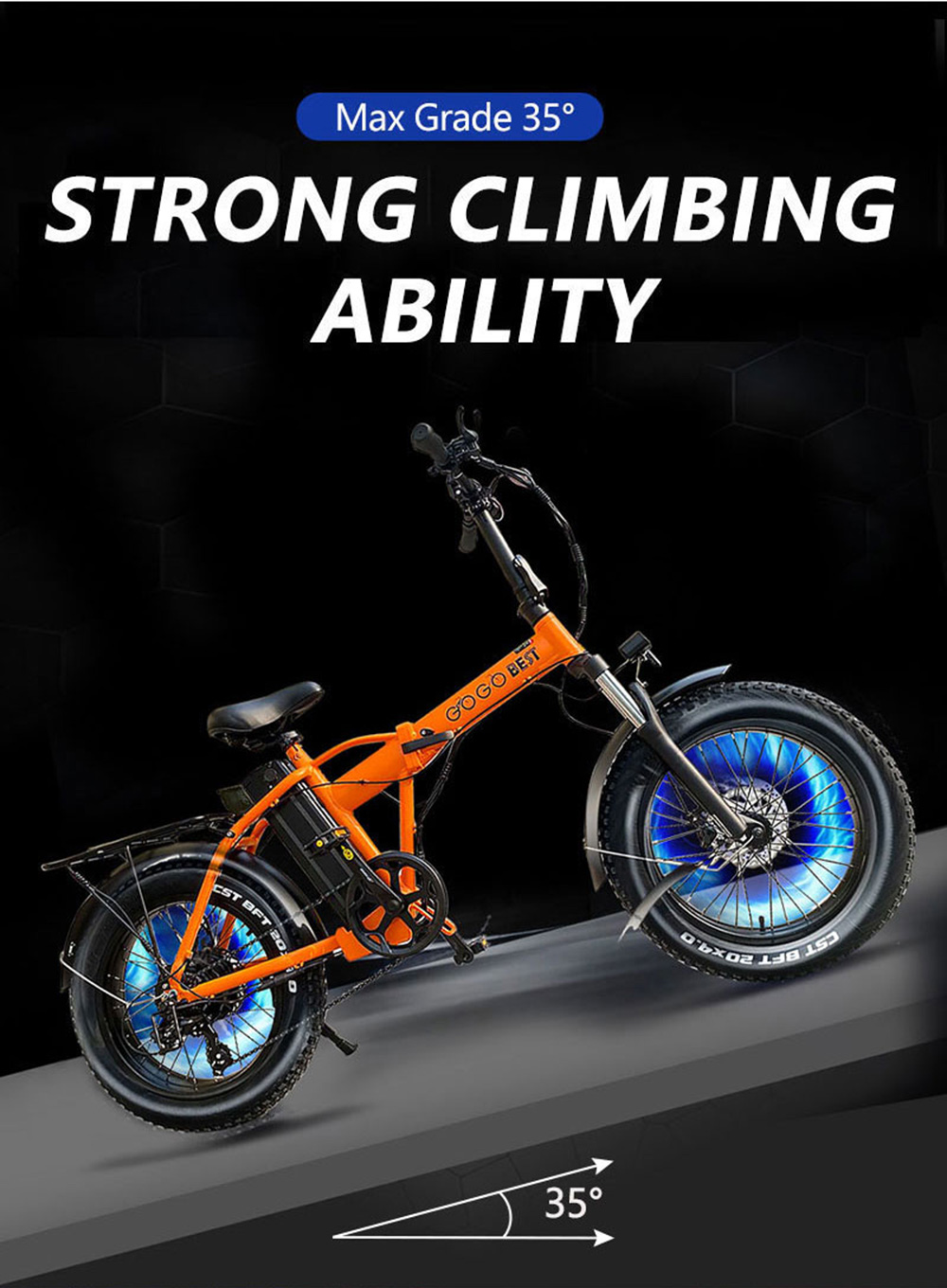 Best reviews of ⌛ GOGOBEST GF300 Electric Folding Bike Moped Bicycle 1000W Brushless Motor 48V 12.5Ah Battery 25km/h Max Speed - Black 👏 21 GOGOBEST GF300 Electric Folding Bike Moped Bicycle 1000W Brushless Motor 48V 12.5Ah Battery 25km/h Max Speed - Black