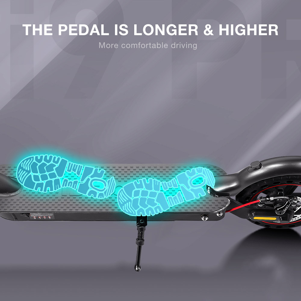 iScooter i9 Pro Skladacia elektrická kolobežka 8,5-palcová voštinová pneumatika 350W motor 7.5Ah batéria Maximálna rýchlosť 30 km/h čierna