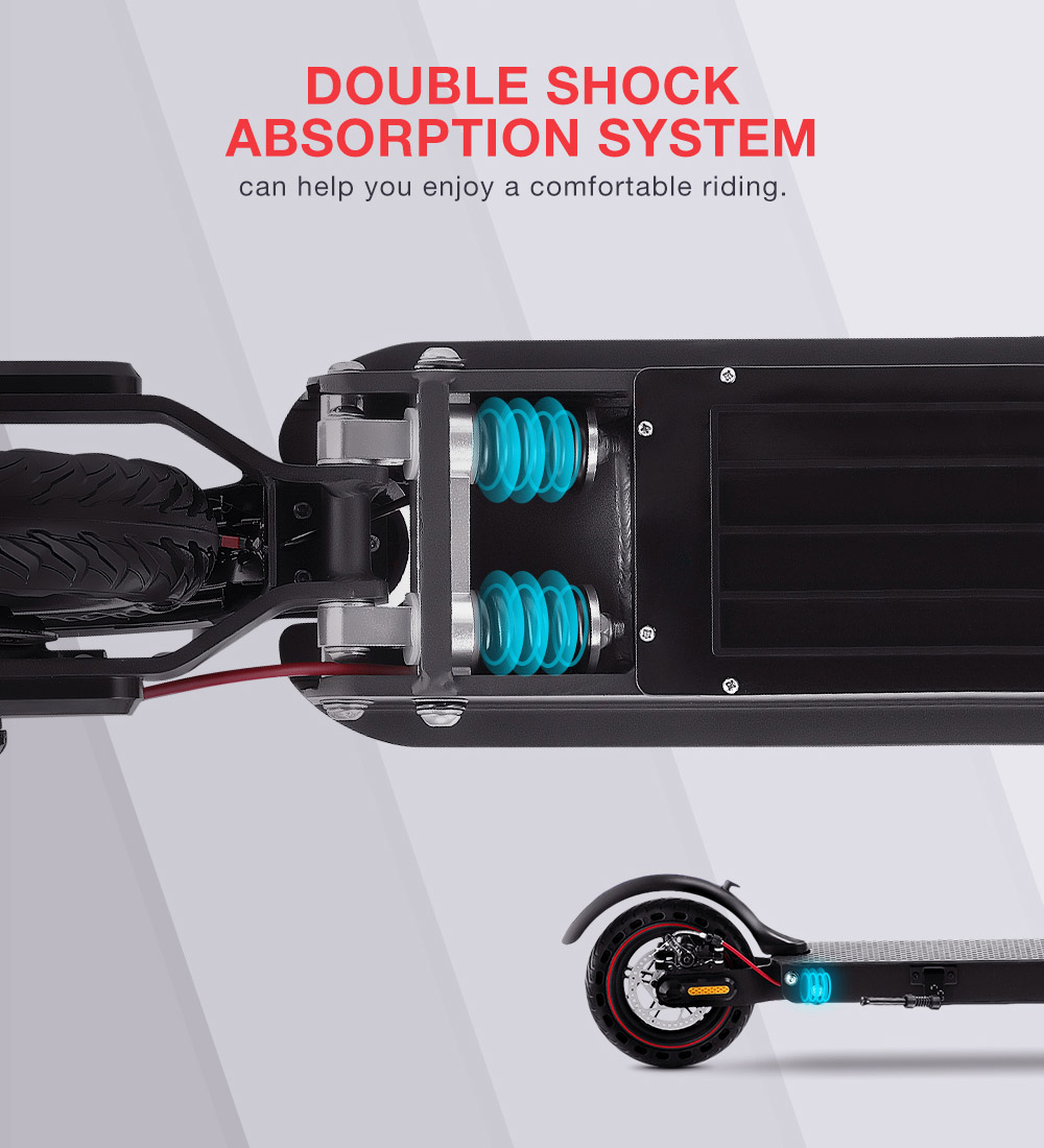 iScooter i9 Pro Skladacia elektrická kolobežka 8,5-palcová voštinová pneumatika 350W motor 7.5Ah batéria Maximálna rýchlosť 30 km/h čierna