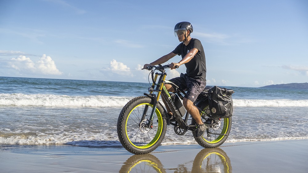 CYSUM M900 Fat Tire Electric Bike 48V 1000W Brushless Gear Motor 17Ah Removable Battery for 50-70 Range - Black-Green 15 CYSUM M900 Fat Tire Electric Bike 48V 1000W Brushless Gear Motor 17Ah Removable Battery for 50-70 Range - Black-Green
