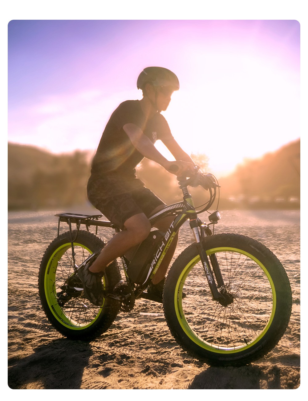 CYSUM M980 Fat Tire Electric Bike 48V 1000W Brushless Motor 17Ah Removable Battery for 50-70 Range - Black-Blue