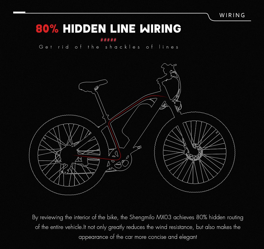 Shengmilo M90 Mountain E-bike 29 Inch 500W 48V 17Ah 40km/h Max Speed 180kg Max Load Electric Bike - Black