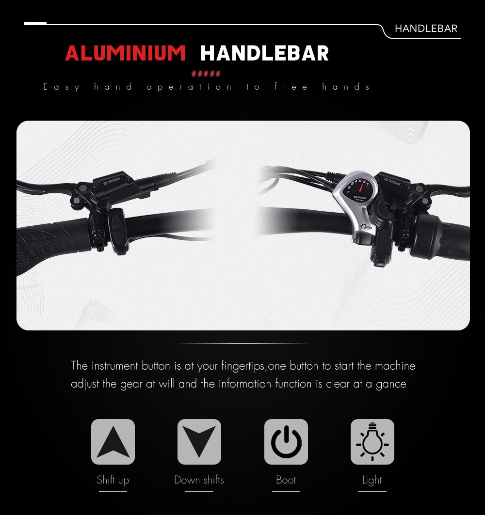 Shengmilo M90 Mountain E-bike 29 Inch 500W 48V 17Ah 40km/h Max Speed 180kg Max Load Electric Bike - Black