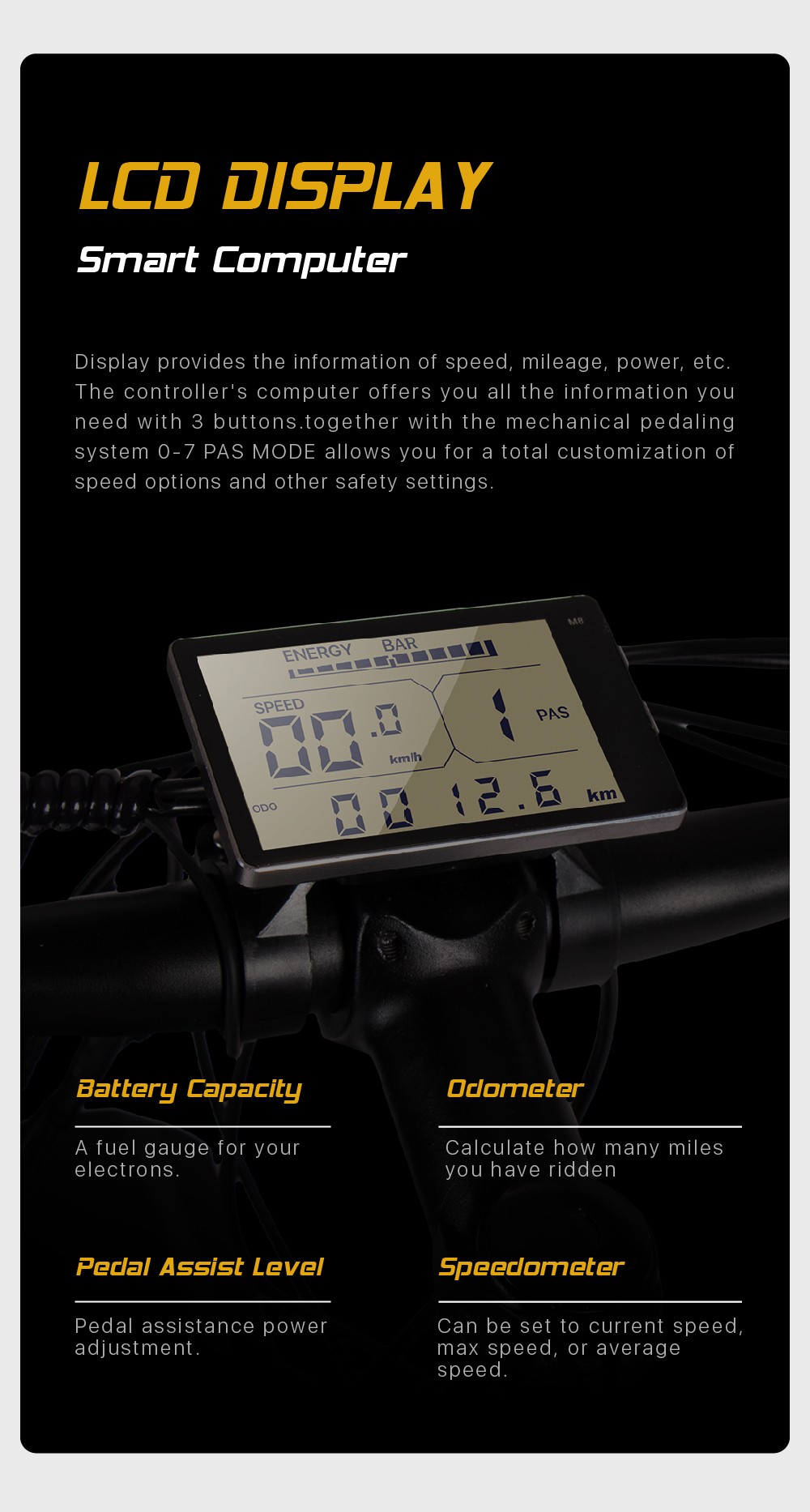 CYSUM M980 Fat Tire Electric Bike 48V 1000W Brushless Motor 17Ah Removable Battery for 50-70 Range - Black-Blue