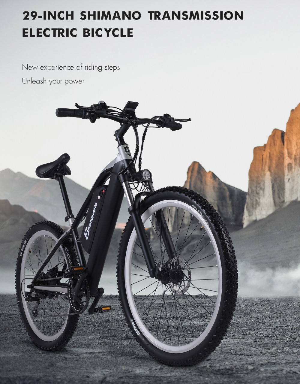 Shengmilo M90 Mountain E-bike 29 Inch 500W 48V 17Ah 40km/h Max Speed 180kg Max Load Electric Bike - Black