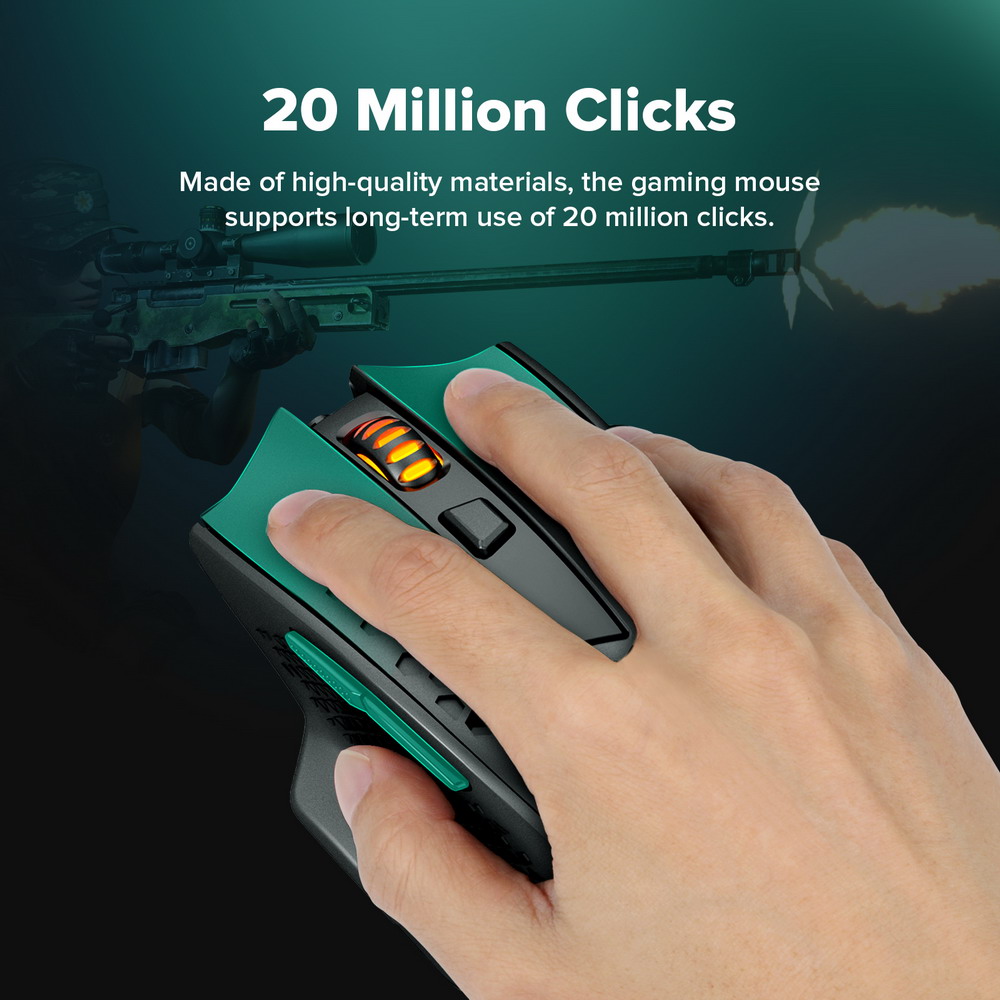 Redragon M722 Bomber Ultra-Lightweight Wired Gaming Mouse 12400DPI 7 Buttons Programmable - Black