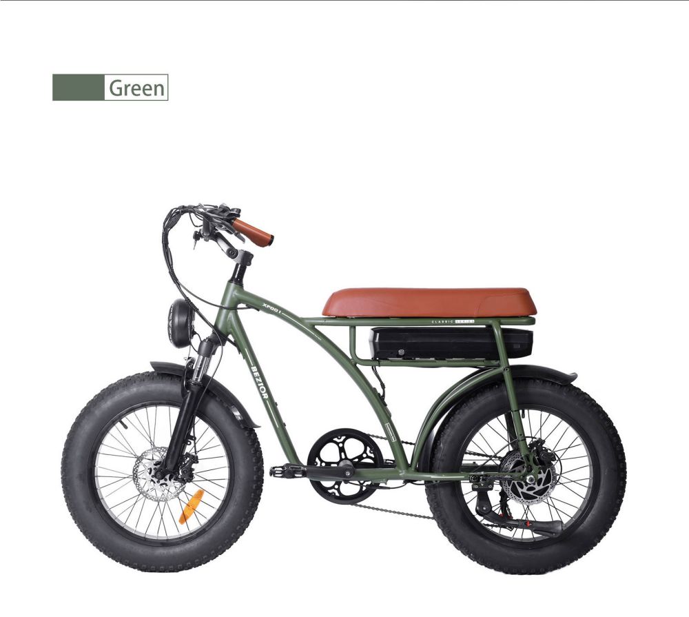 Bezior XF001 Retro Electric Bike 26 Inch 1000W Motor 12.5Ah 48V batéria Max. rýchlosť 45Km/h Max. zaťaženie 120kg - zelená