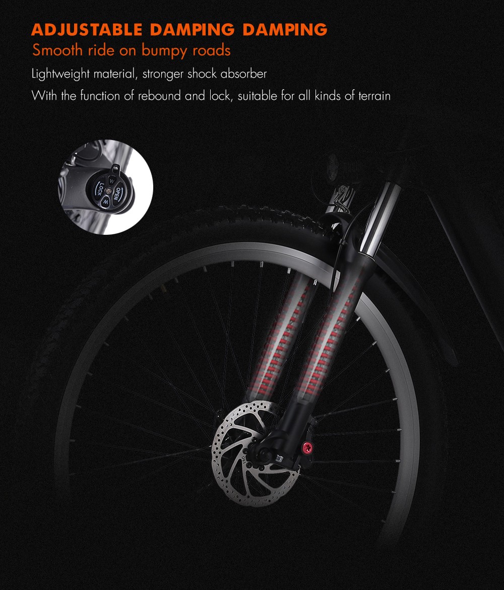 Shengmilo M90 Mountain E-bike 29 Inch 500W 48V 17Ah 40km/h Max Speed 180kg Max Load Electric Bike - Black