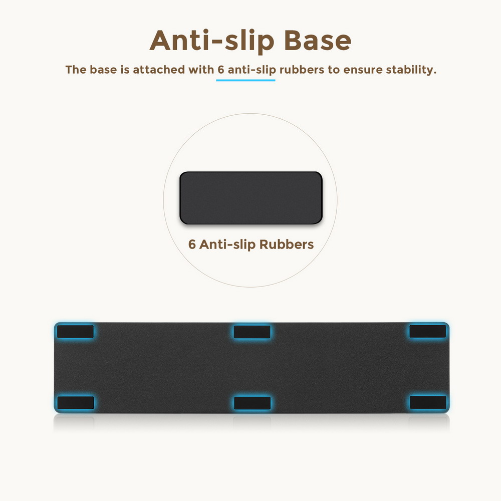 Redragon P035 Meteor S Keyboard Wrist Rest Pad Soft Memory Foam Wrist Support Anti-Slip Rubber Base Size 289*73*20mm