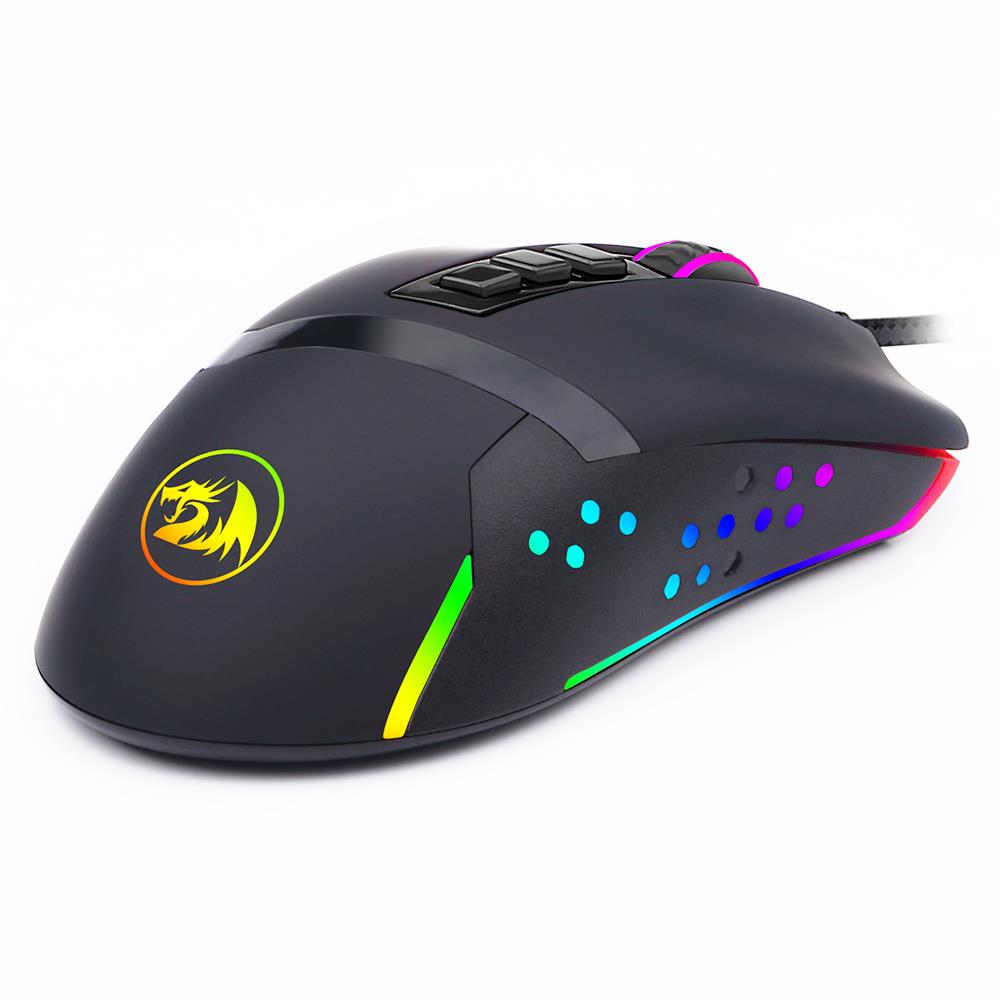 Redragon M712-RGB Octopus Wired Gaming Mouse, 10000DPI, 8 Buttons Programmable - Black