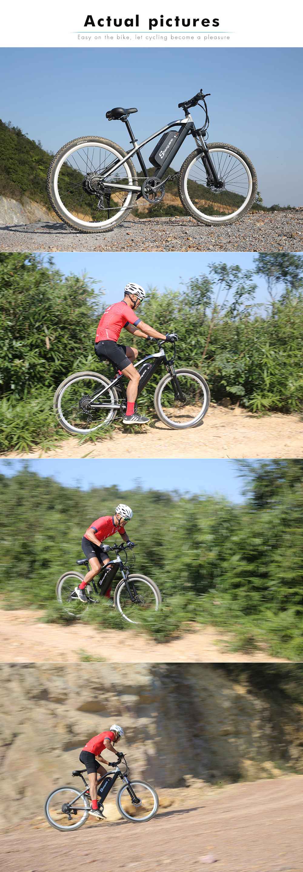 Shengmilo M90 Mountain E-bike 29 Inch 500W 48V 17Ah 40km/h Max Speed 180kg Max Load Electric Bike - Black