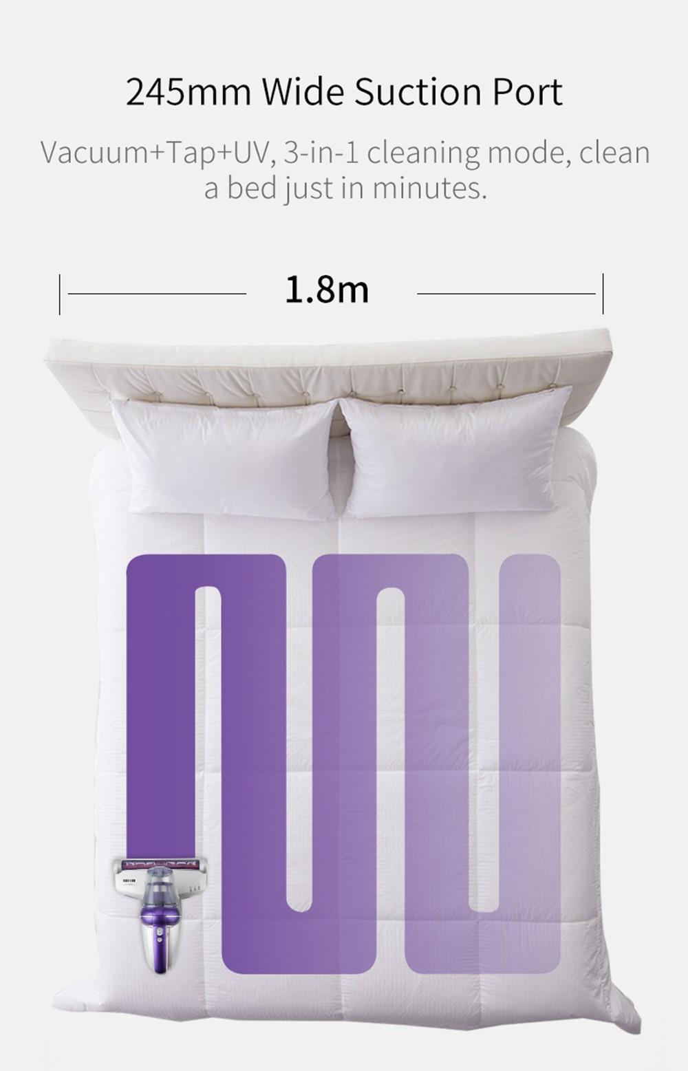 JIMMY JV35 Handheld Anti-mite Vacuum Cleaner High Temperature UV Acaricide 14Kpa Strong Suction 700W Power 5S Rapid Heating Dust Collector International Version from Xiaomi Youpin - Gray