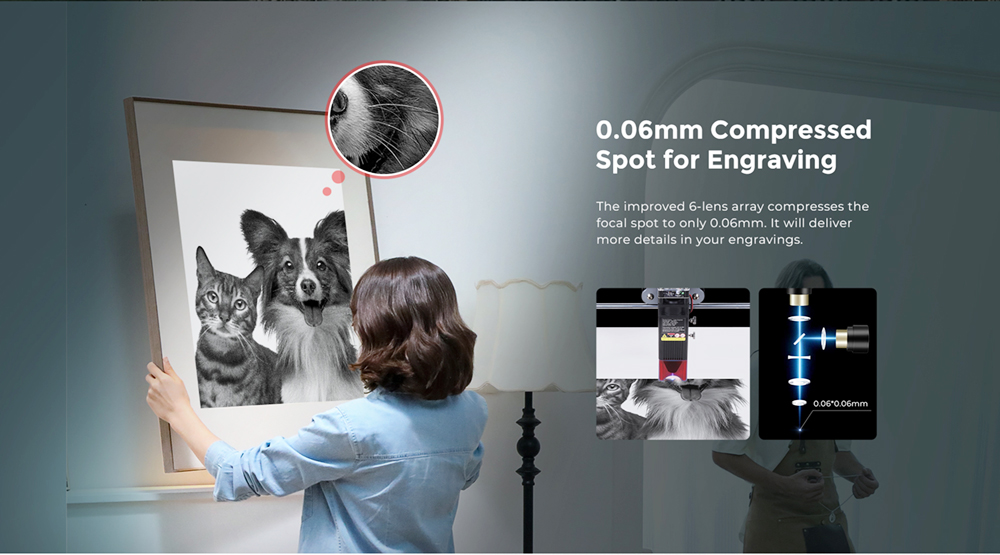 Creality CV-30 10W Portable Laser Engraving Machine Engraving Area 400x400mm