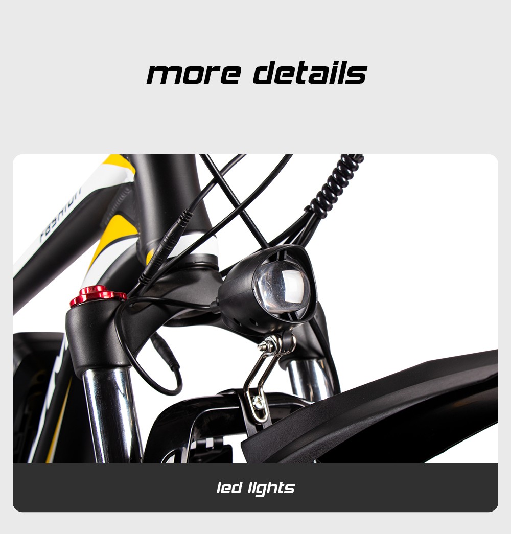 CYSUM M980 Fat Tire Electric Bike 48V 1000W Brushless Motor 17Ah Removable Battery for 50-70 Range - Black-Blue