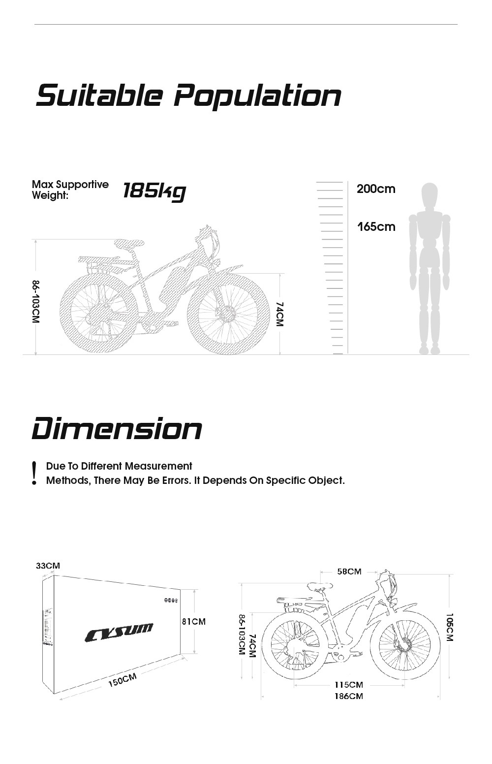 CYSUM M980 Fat Tire Electric Bike 48V 1000W Brushless Motor 17Ah Removable Battery For 50-70 Range - Black-Yellow 28 CYSUM M980 Fat Tire Electric Bike 48V 1000W Brushless Motor 17Ah Removable Battery for 50-70 Range - Black-Yellow