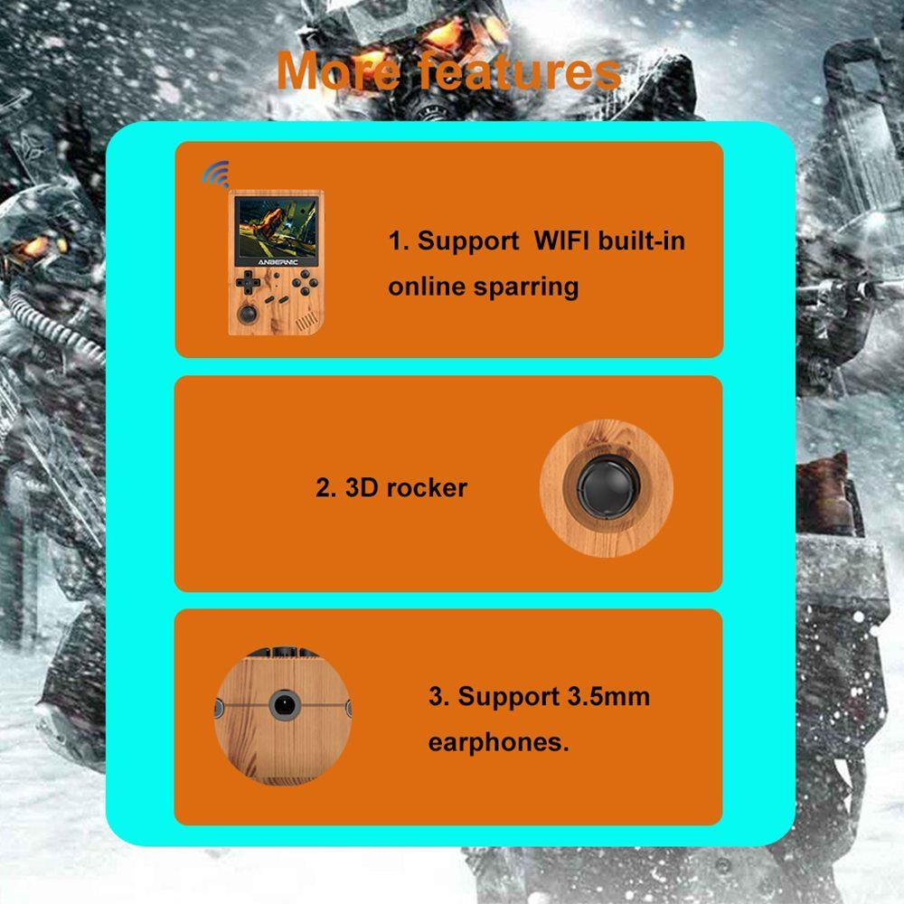 ANBERNIC RG351V 16GB Handheld Game Console for PSP PS1 NDS N64 MD PCE RK3326 Open Source Wifi Vibration Retro - Grey