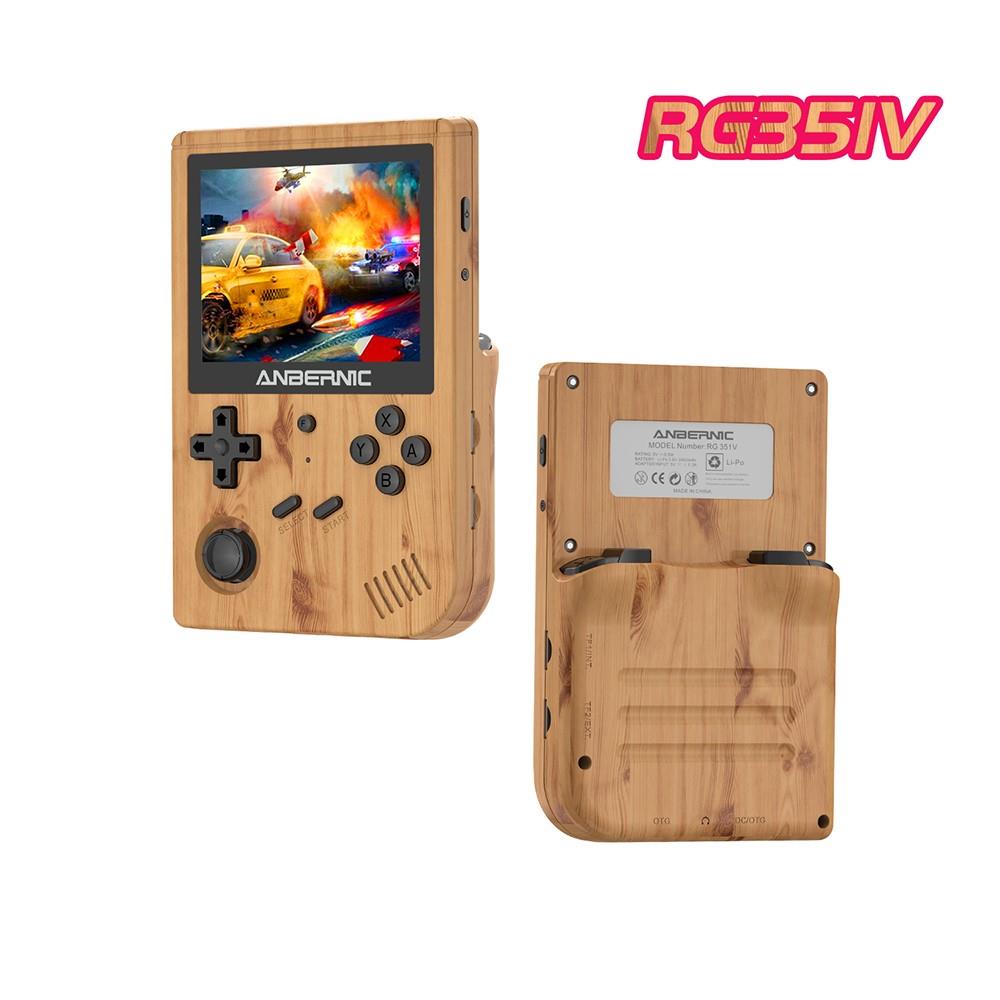 ANBERNIC RG351V 16GB Handheld Retro Game Console Wood Grain