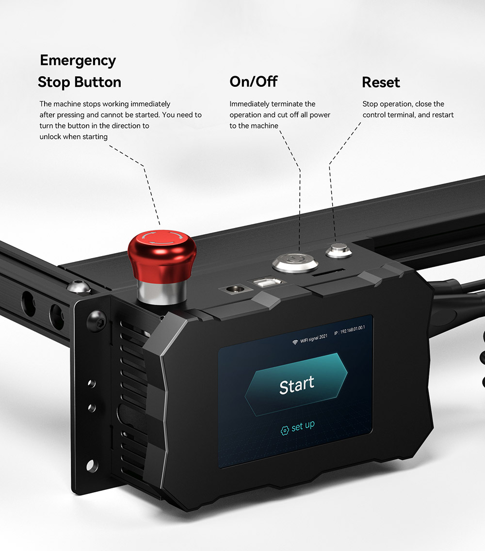 ATOMSTACK A10 Pro Laser Engraver Cutter, 10W Laser Power, 50W Electric Power, Fixed-Focus, Dual Compression Spot, Offline Engraving, Panoramic Glass Eye Protection, 410x400mm