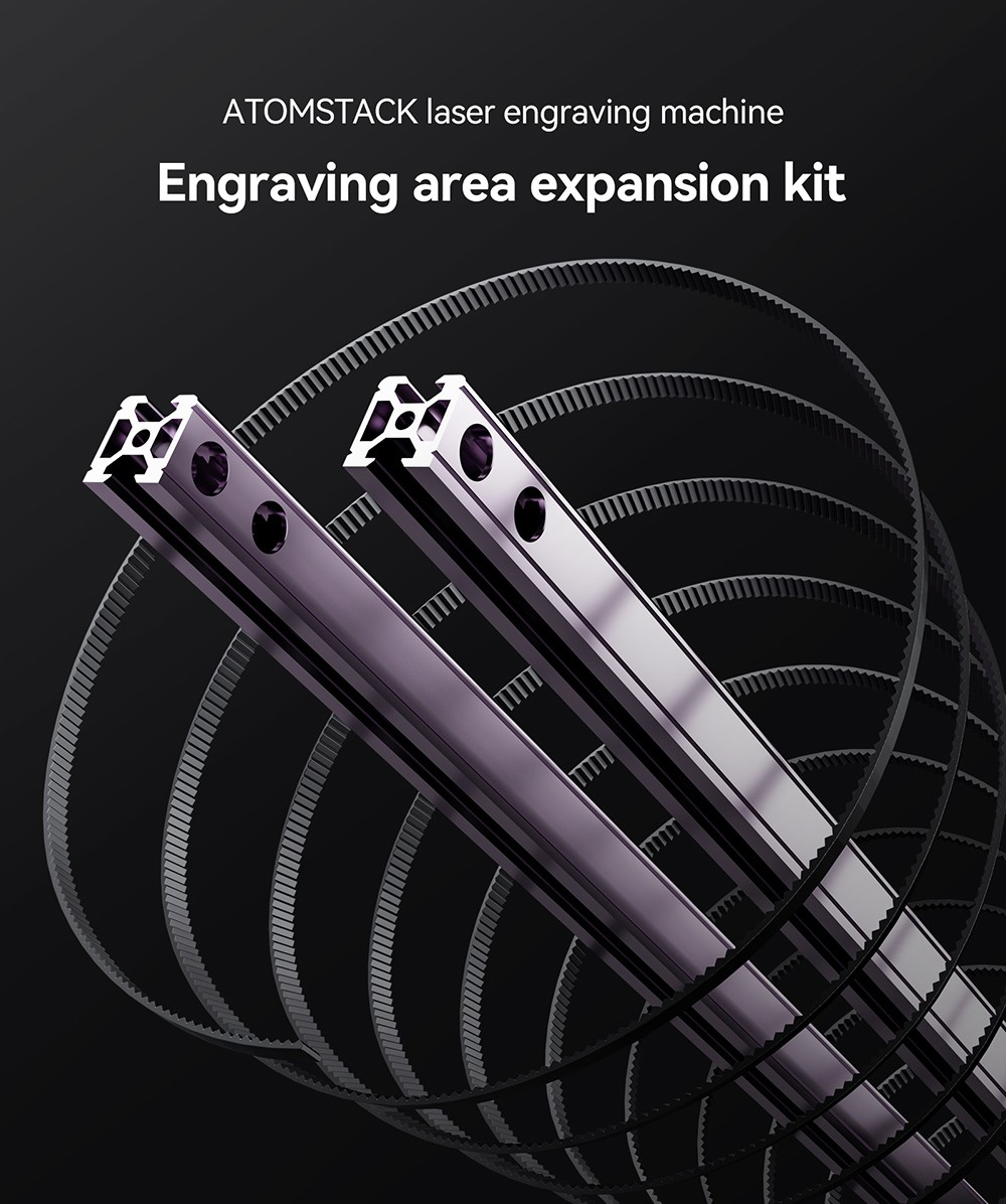 ATOMSTACK Engraving Area Extension Kit for A5 Pro / A5 Pro+ Laser Engraving Machine, 850x410mm Engraving Area