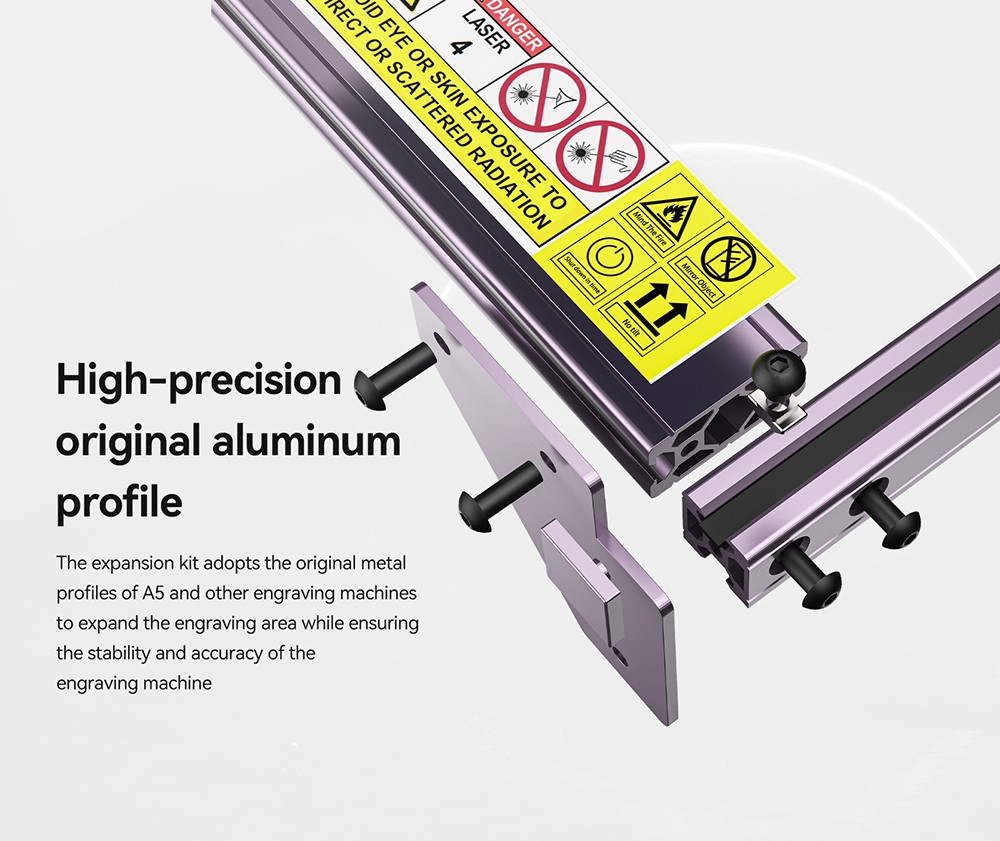 ATOMSTACK Engraving Area Extension Kit for A5 Pro / A5 Pro+ Laser Engraving Machine, 850x410mm Engraving Area