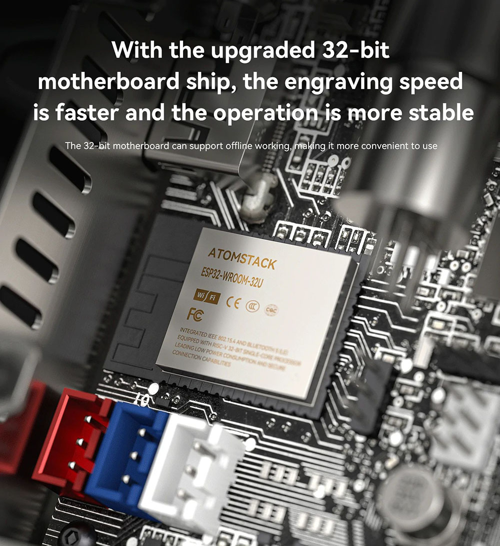 ATOMSTACK S20 Pro 20W Laser Engraver Cutter with Air Assist Kits, Focus-Free, Quad-core Diode Laser, 0.08 x 0.1mm Compressed Spot, Offline Engraving, 400x400mm