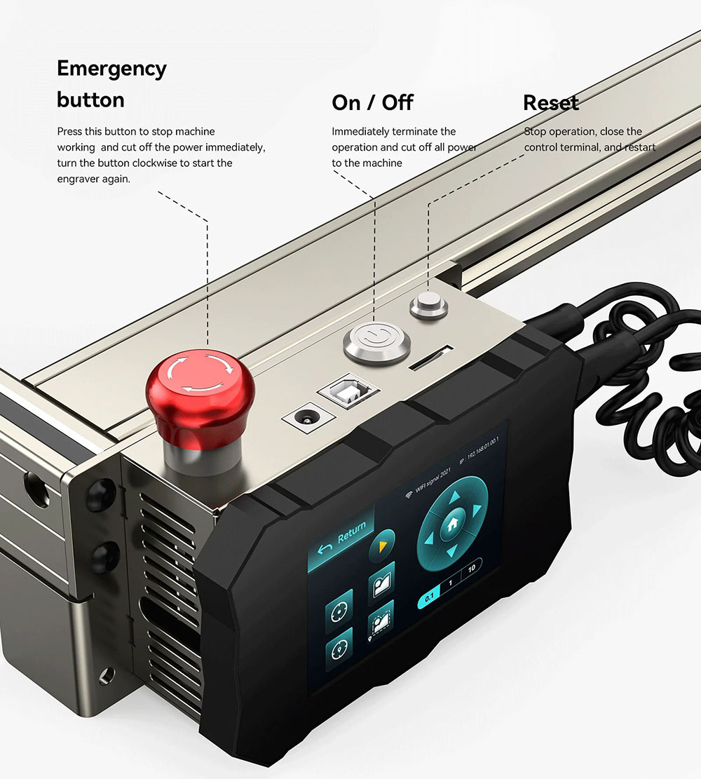 ATOMSTACK S20 Pro 20W laserová gravírovačka so súpravami Air Assist, bez zaostrovania, štvorjadrový diódový laser, 0,08 x 0.1 mm stlačený bod, gravírovanie offline, 400 x 400 mm